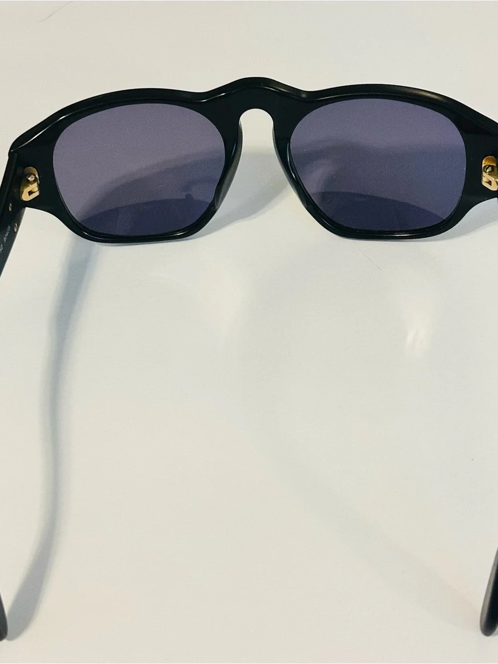 VINTAGE Chanel 01452 Black & Gold CC Logo Sunglasses - Rare 90s Ex Condition